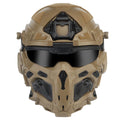 YounggDiy HL-98 Tactical Helmet with Built-in Communication Earphone Anti-Fog Fan Replaceable LensesTactical Gear