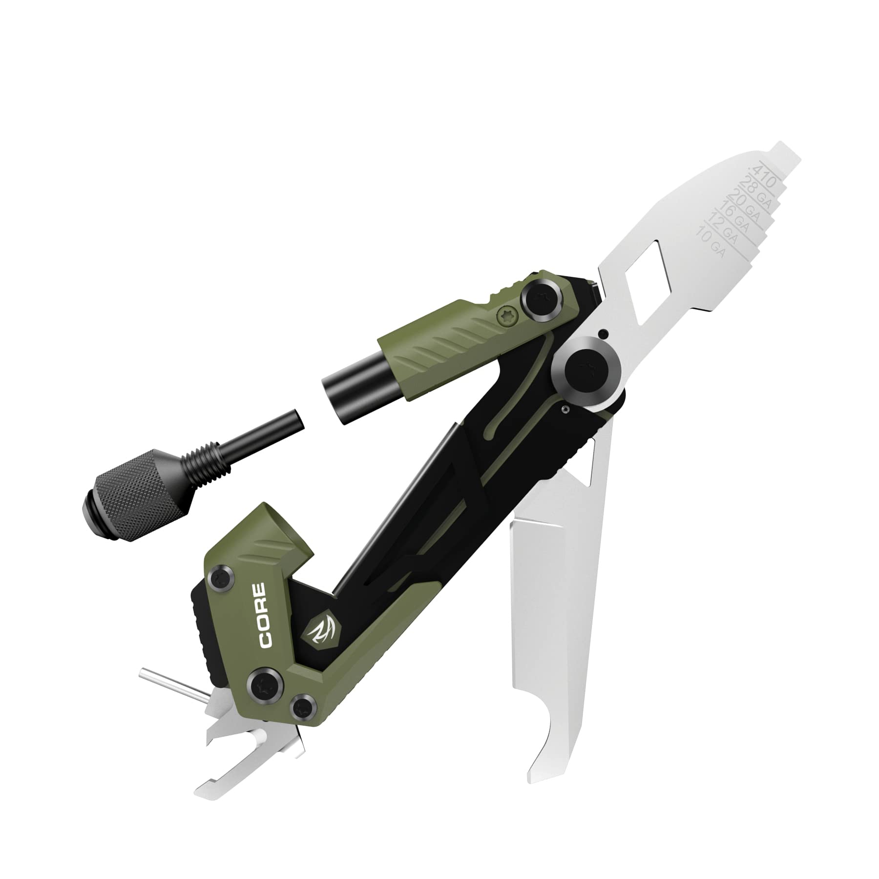 Real Avid Gun Multi Tool CORE Shotgun: Tactical Shotgun Tool with Gun Accessories Choke Tube Wrench Shotgun Scope Adjuster EDC Tools & Utility Tool Kit for Shotgun Hunting Gear and Trap Shooting