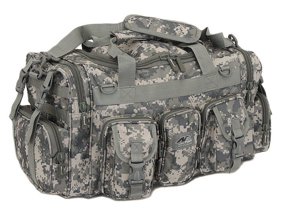 Nexpak Mens Large 22" Inch ACU Digital Camo Duffel Duffle Military Molle Tactical Gear Shoulder Strap Travel Bag