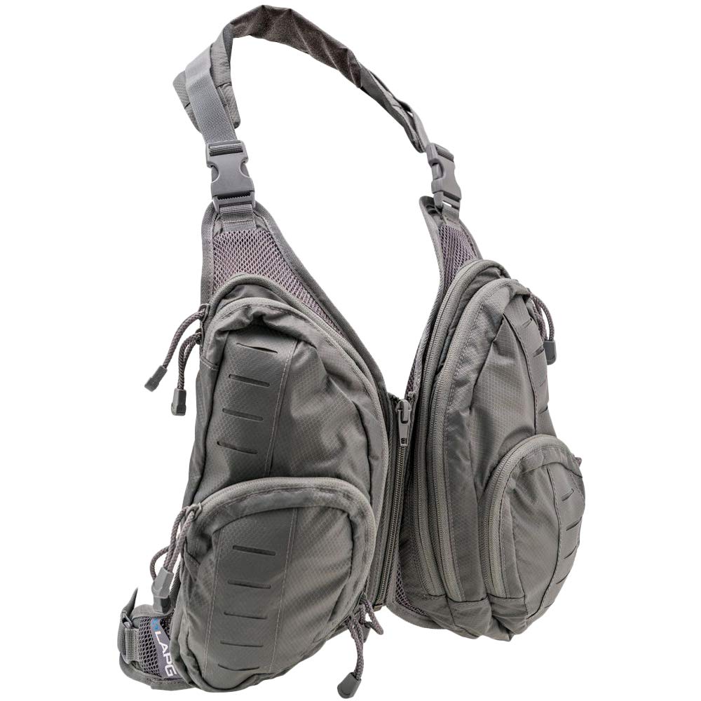 LA Police Gear Tactical Chest Pack Attachment Vest Pocket Storage System Backpack Chest Pockets - Grey