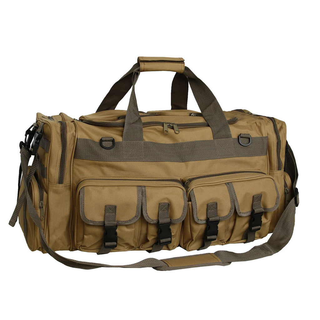 UNISTRENGH Mens Outdoor Sports Travel Duffle Bags Large Capacity 30 Military Molle Tactical Gear Single Shoulder Bag For Mountaineering Camping Hunting (Khaki)