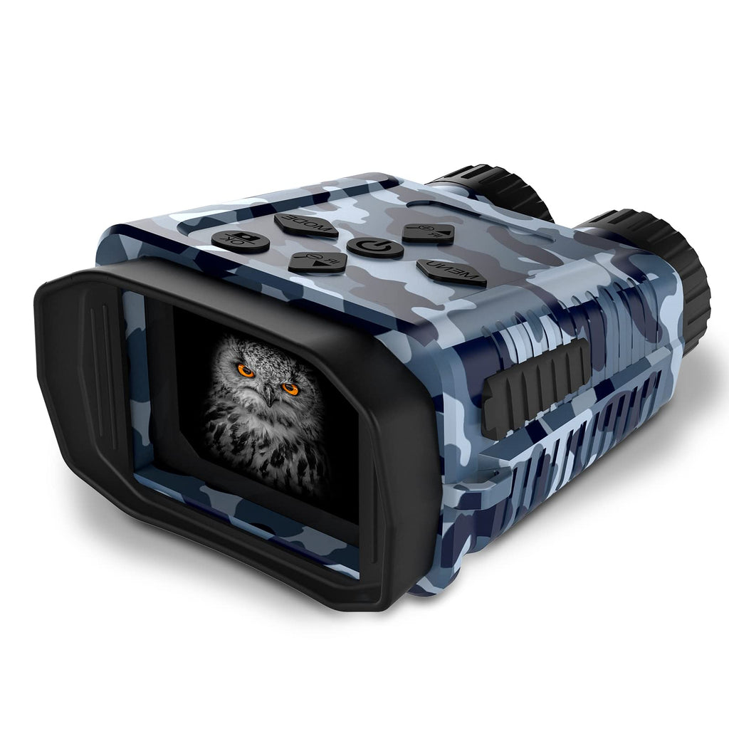 Hojocojo Mini Night Vision Goggles - Exclusive - Rechargeable Infrared Binoculars 2.4" IPS Screen 1312FT Viewing Distance in Dark Tactical Gear for Hunting Save Photo and Videos Easy to Use for Men