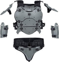 Zhongren Airsoft Vest Armor Cosplay Vests Adjustable Tactical Molle Chest Protector Set Paintball Combat Gear Costumes (Grey)