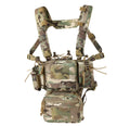 VOTAGOO GEAR Chest Rig-Tactical Chest Rig Adjustable & Detachable Molle Micro Chest Rigs with 5.56/7.62 Magazine Pouch Pistol Pouch